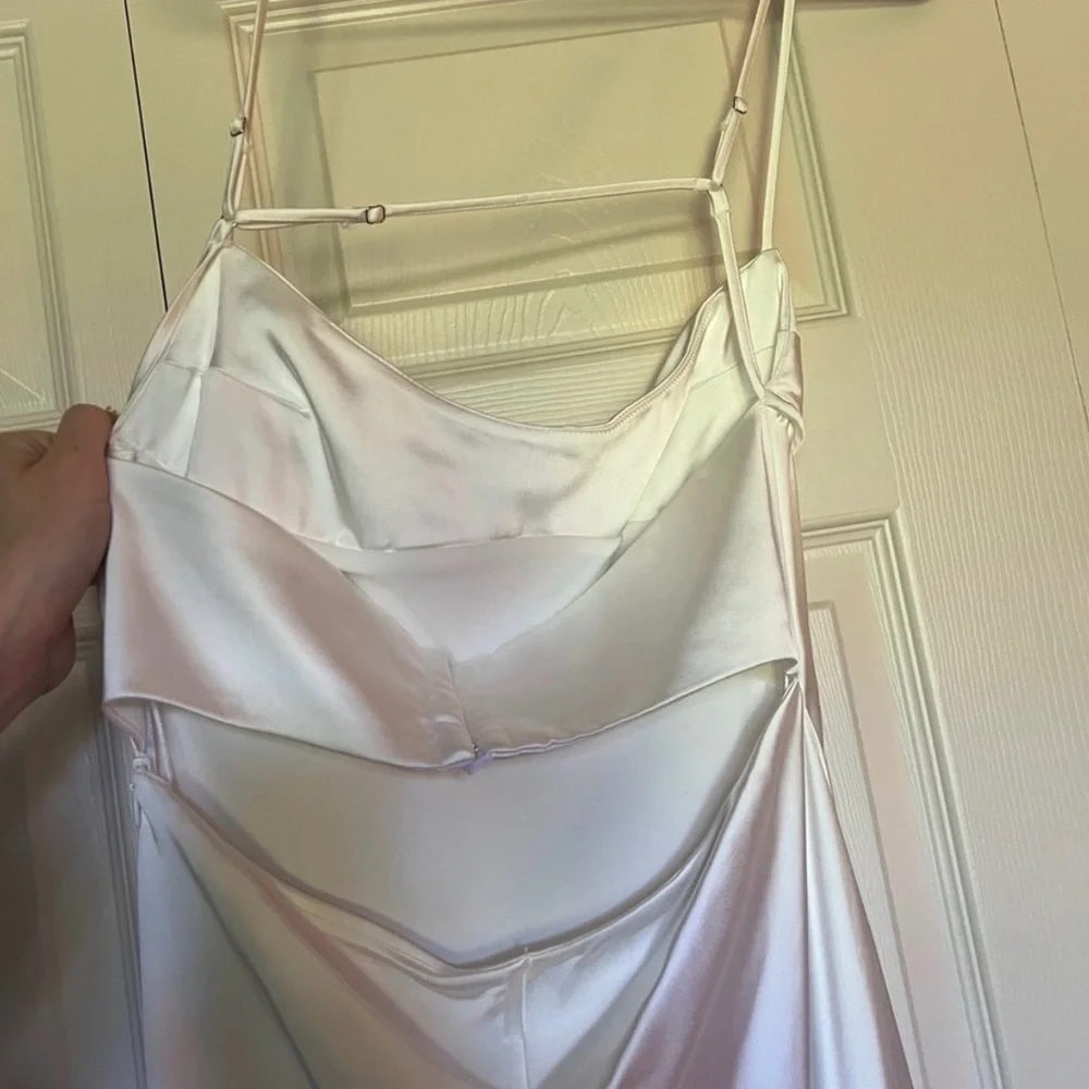 Zara White Satin Maxi Dress - Picture 3 of 3